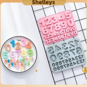 [Shelleys] Silicone số khuôn 0-9 số sô cô la khuôn tái sử dụng số khuôn hạnh phúc bánh sinh nhật trang trí cupcake nướng khuôn