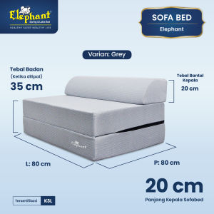 Elephant Trifold Sofabed / Sofa Bed Kasur / Sofa Tidur Lipat