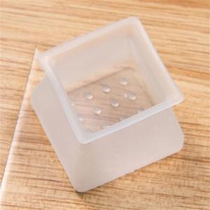 4PCS Square Silicone Furniture Foot Cover 3.8*3cm Non-slip Table Chair Leg Cap Pad Home Use Floor Protector Pads Fadikou