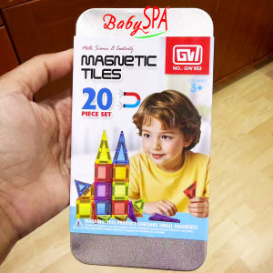 ♥♥♥ 𝐒𝐆 𝐒𝐞𝐥𝐥𝐞𝐫 Magnetic Tiles 20 pcs – STEM Building Toy for Kids