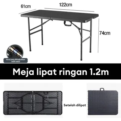 Meja Lipat plastik Meja Makan Meja Meja Lipat Outdoor Meja Camping Outdoor Portable Multifungsi