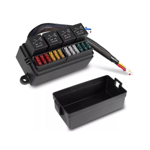 4 Relays 12 Fuses Automotive Block 4 Pin/5 Pin With Waterproof ABS Housing Suitable For 12V Car Truck Electrical Systems