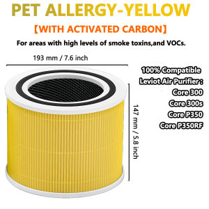 Bộ Lọc Không Khí Levoit Thú Cưng HEPA Trang Chủ Tương Thích Với Máy Hút Thuốc Core 300/300s/P350/P350-RF Kháng Khuẩn