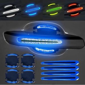 Universal Carbon Fiber Auto Car Door Handle Stickers door handle paint scratch protector sticker reflective sticker 3D carbon fiber sticker door handle carauto door handle Anti-collision Protection Strip