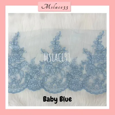 [ R-002 ] Border Lace Pengantin/Renda Baju/ Lace Meter/ Women Lace/ Baju Kurung Lace Jubah/Trimming Embroidery Lace
