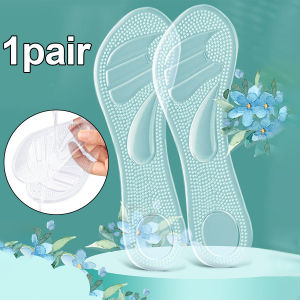 2PCS High Heel Cushion Inserts Women Gel Heel Pads 3/4 Insoles Transparent Shoe Fillers Clear Gel Shoe Inserts for Women and Self Adhesive Soft Silicone Heel Pads for Ladies Sandals