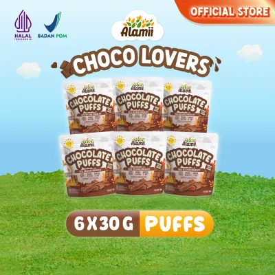 Alamii Puffs Choco Lovers - Bundle isi 6 x 30g / Chocolate / Snack MPASI Bayi Anak