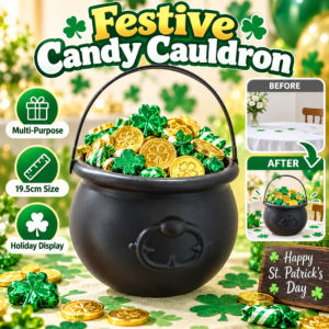 19.5cm Witch Bucket Bulk Candy Bucket Halloween Candy Container Witch Jar Treat Holder Party Favor Decoration St Patricks Day