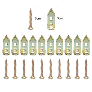 Dizoey 100Set Self Tapping Screws Drywall Anchors Kit Self Drilling Anchors Screws Gypsum Plasterboard Dowel Expansion Nail Fastener