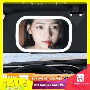 Portable HD Sun Visor Mirror – 3-Light Modes Eye-Care Lighting Anti-UV Shield