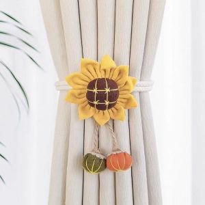LUXEMO Elastic Band Flower Shape Curtain Tieback Cartoon Adjustable Curtain Tying Tool Fashion Curtain Buckle Kids Room Home Decor