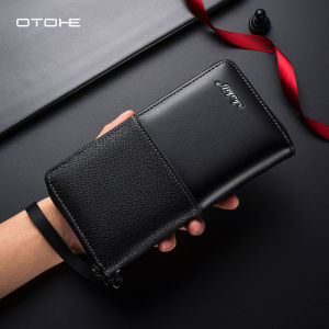 OTOHE Mens Long Wallet Soft PU Long Wallet Multi-Card Position Litchi Pattern Splicing Wallet Multi-Functional Wallet Large Capacity Purse  ID Credit Cards Holders Coin Pouch PU Leather Coin Bag Business Wallets