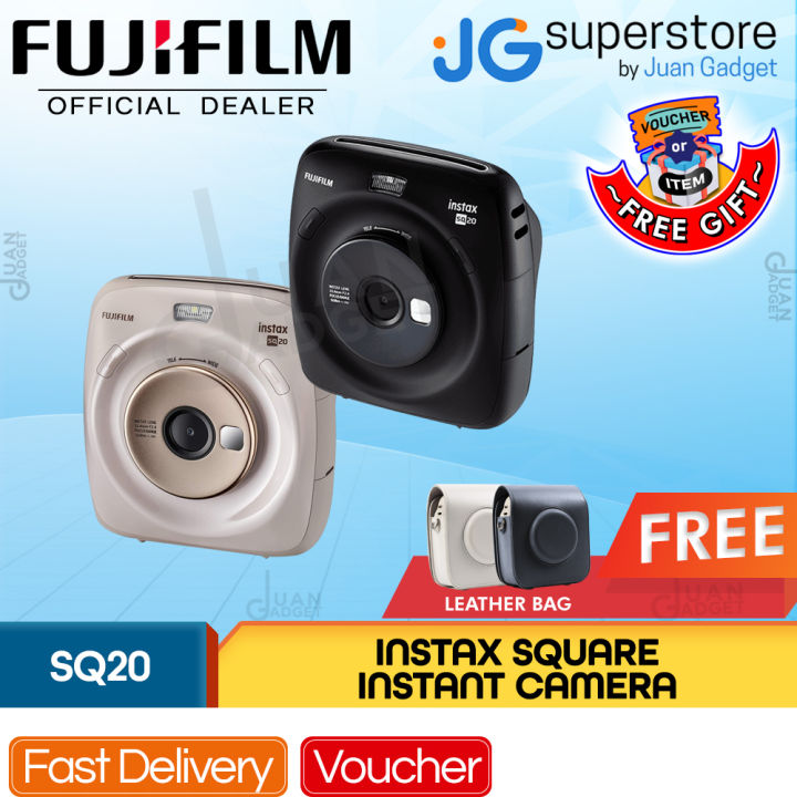 FUJIFILM Instax Square SQ20 Instant Camera (Beige and Black) JG - Main Image