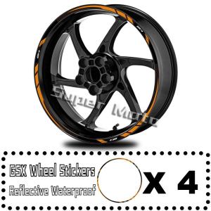 For Suzuki GSXR 150 250 125 600 650F 750 1000 GSX-R K1 K3 gsx-s 125 150 Reflective Wheel Sticker Hub Decal Rim Stripe Tape Accessories Waterproof