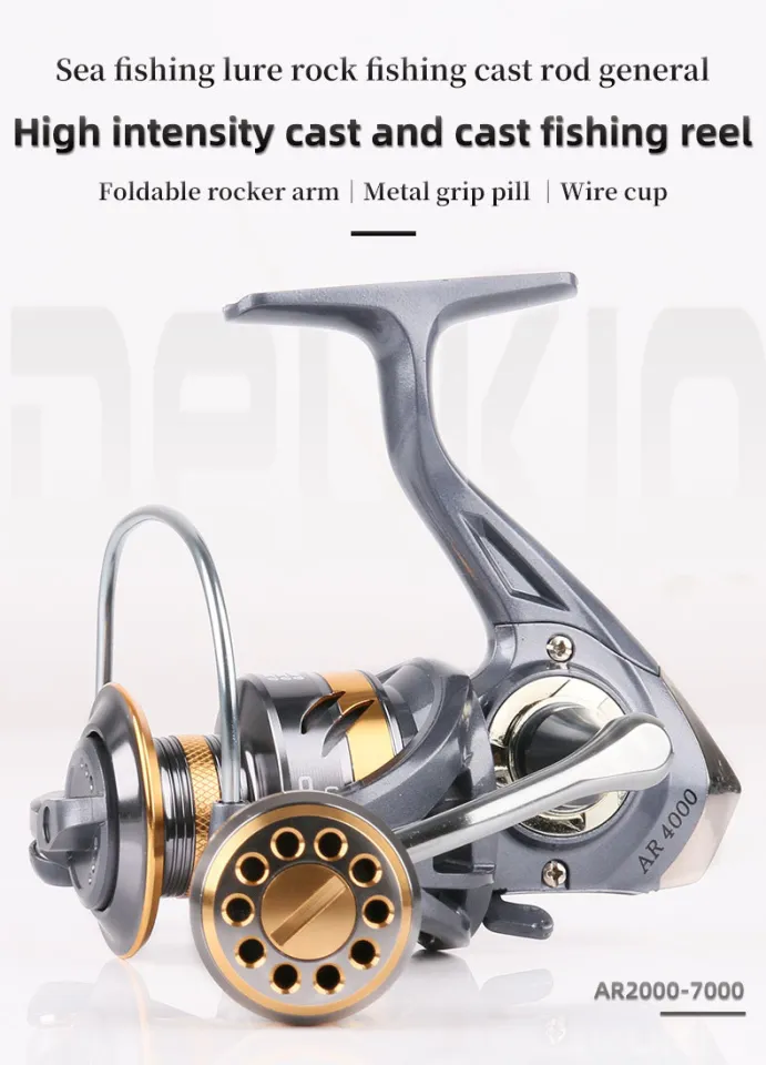 DEUKIO AR Series Fishing Reel 5.2:1 High Speed Metal Spool Spinning Reel  Spinning Reel