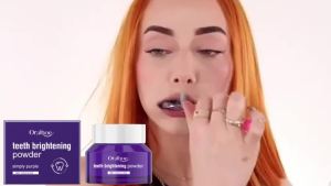 Oralhoe  Purple Tooth Powder   Cleans odors cares for the mouth freshens breath brightens teeth protects gums tooth powder