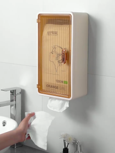 Gắn Tường Hộp đựng khăn giấy/giá lưu trữ không khoan tự cho hộp rút khăn giấy đa năng phòng tắm nhà bếp