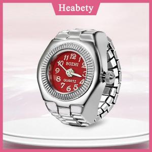 Heabety Nhẫn cổ điển Punk Quartz Xem nhẫn cho vài phụ nữ người đàn ông hip hop mát đàn hồi co giãn xem Nhẫn Ngón Tay Cá Tính Phụ Kiện hip-hop