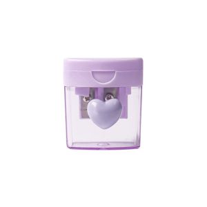 CUNXIN 1/2 Holes Pencil Sharping Tools With Cover Transparent Pencil Sharpener Cute Heart Pencil Cutter Student Stationery