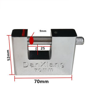 Keyed Padlock Waterproof Antirust Multifunctional Padlock Anti-Theft Lock Pry Door Lock Unlocked Head Window Lock