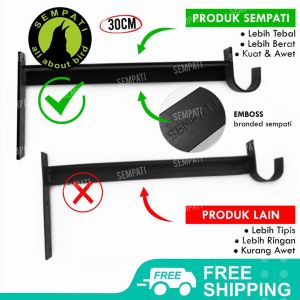 SEMPATI Gantungan Tempel Dinding Tembok Rak Siku Plat Besi L Baja Gantungan Sangkar Kandang Burung Lovebird Pleci Cantolan Serbaguna Gapot Gantungan Pot Tanaman Hias Bunga Kembang Rak