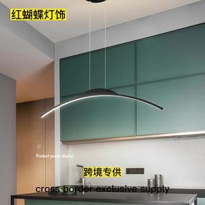 led Linear Pendant Light Nordic Fashion Simple Iron Art Dining Room Light Home Bedroom Living Room Hanging Light