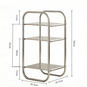 Nordic Side Table Movable Coffee Table Sofa Side Table Simple Corner Table Creative Stainless Steel Shelf Bedside Table