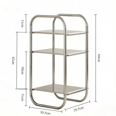 Nordic Side Table Movable Coffee Table Sofa Side Table Simple Corner Table Creative Stainless Steel Shelf Bedside Table