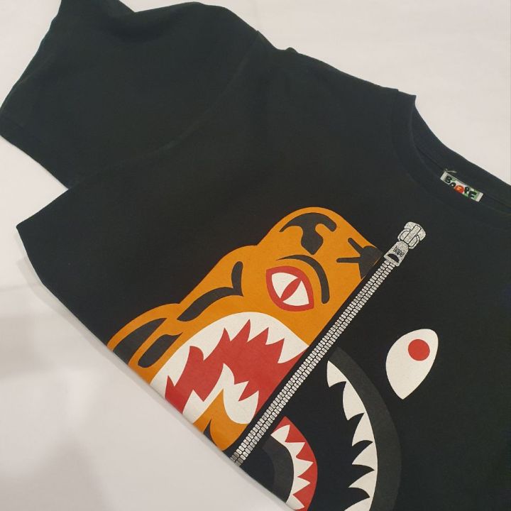 Bape shark tiger tee best sale