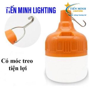 Bóng đèn led sạc pin tích điện 150W/200W cổng sạc USB dùng được 3- 8 giờ 3 chế độ sáng có móc treo