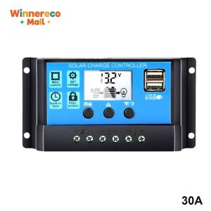 Solar Charge Controller with Adjustable LCD Display Dual USB Port for Home