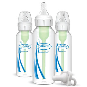 Dr. Browns F. Bottle 8oz/250Ml Pp Narrow-Neck Options+ Baby Bottle with Silicone Soother 3 Pieces per PAck