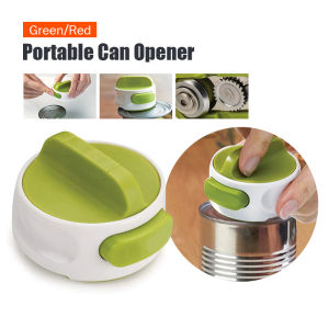 【Ready Stock】Portable Can Opener Safety Injury Proof Easy Twist Corkscrew Manual Stainless Steel Labor-Saving Can Openers For All Cans