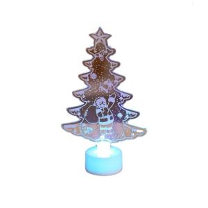 Operated Acrylic LED Light Christmas Decoration Illuminated Christmas Ornament For Christmas Table Display