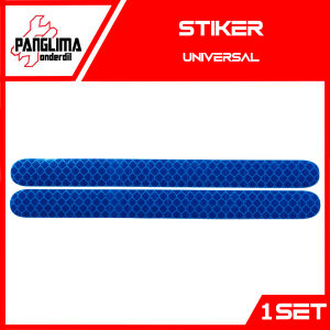 Stiker Spion Merah-Kuning-Biru-Putih Sticker Anti-Pelindung-Cover Baret Reflektor-Reflective Terang-Lampu Sepion 2 Pcs