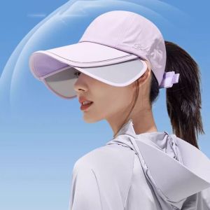 XINSU38 Quick Dry Sunscreen Baseball Hat UV Protection Wide Brim Retractable Sun Hat Lightweight Foldable Sunscreen Hat Women