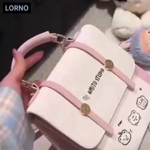 กระเป๋าผู้หญิง Amy Rabbit แฟชั่นเรียบง่าย สไตล์ตะวันตก กระเป๋าสะพายหลังที่เข้ากันได้กับทุกชุด