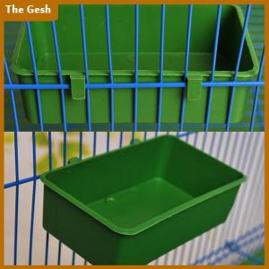[The Gesh] มัลติฟังก์ชั่ Creative ถาดอาหารสีเขียวนกแก้วอ่างอาบน้ำสัตว์กรงอาบน้ำกล่อง