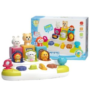 NEXASHOP Montessori Kids Animal Pop Up Toy Cause and Effect Development Baby Interactive Activity Sensory Toy Funny Learning Educational Toys Children