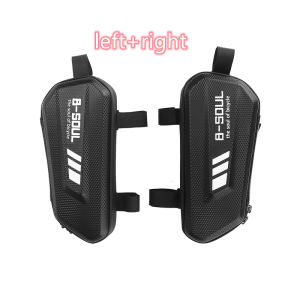 HOL 2PCS Motorcycle Motorbike Saddle Bag Side bag Waterproof tooling bag Bike Bag Big 2L Capacity Mountain Bike Frame Bag Triangle Reflective Tube Bag Cycling Accessories