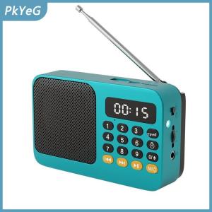 PkYeG Cầm Tay Có Thể Sạc Lại Kỹ Thuật Số USB MP3 Máy Nghe Nhạc Di Động Đài Phát Thanh Âm Nhạc Máy Nghe Nhạc Loa Thiết Bị Cung Cấp Với LED Hiển Thị Đài Phát Thanh