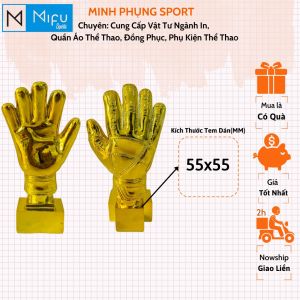 Găng tay vàng cúp bóng đá kim loại cao cấp dày chân đế vững chắc đồ lưu niệm thể thao trao thưởng cho thủ môn xuất sắc