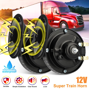 BERGARANSI KM POWER Klakson mobil 12 volt suara kencang besar Keong motor Loud Air Horn 115dB 2 PCS