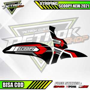STRIPING VARIASI HONDA SCOOPY NEW 2021 / STICKER VARIASI MOTOR SCOOPY NEW 2021