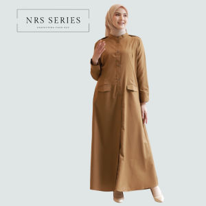 NRS Series - Baju Pdh Wanita Gamis Full Kancing Seragam Kerja Kekinian