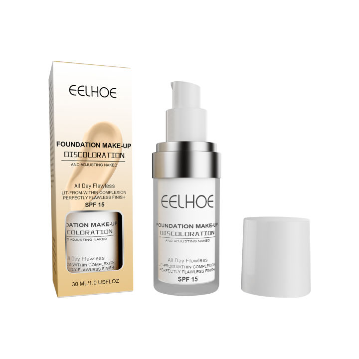 Eelhoe Liquid Foundation Magic Color Changing Face Concealer Cream Base Makeup Hydrating Long Lasting Waterproof Oil-control Concealer Full Coverage Foundation Cosmetics（30ml）