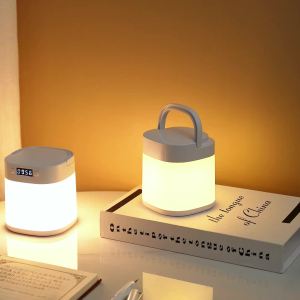 Eye protection handheld remote control night light clock bedroom bedside lamp sleep baby feeding lamp outdoor camping lamp