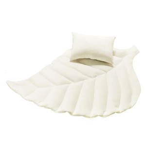 Leaf Themed Newborns Photography Props Set for Home or Studio Use Soft & Breatahble Cotton Fabric Pillow White