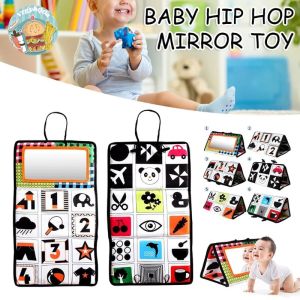 Mirror Baby Toys Newborn Cloth Book Toys Black White Developmental Infants Boys and Girls Sensory Toys