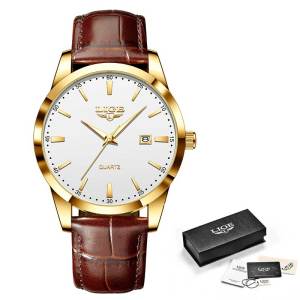 LIGE classics men watch fashion waterproof formal luminescent quartz watch
